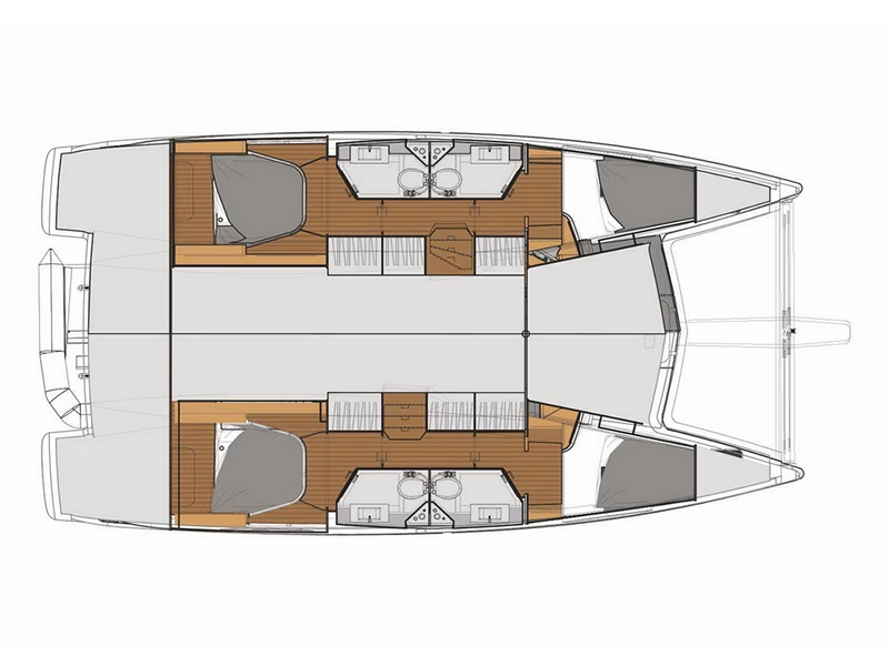 Charteryacht Lucia 40 Lucias Dream in Kroatien by Trend Travel Yachting Grundriss